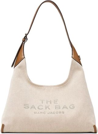Marc Jacobs Bolso Saco de Lona con Ribete de Piel - Bags - Mujer - Beige - ONE SIZE