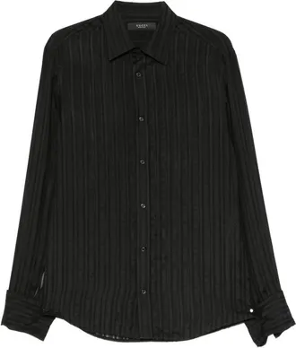 Gucci Vertical-stripe Semi-sheer Shirt