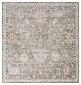 Safavieh Alfombra polipropileno/poli&eacute;ster verde/beige 183 x 183 cm