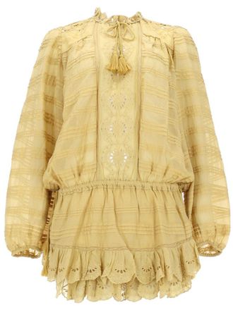 Isabel Marant Preya Eyelet Lace Cotton Mini Dress