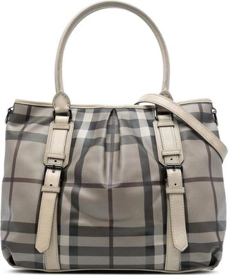 Burberry Pre-owned Shoulder Bags, female, Brown, Size: ONE SIZE Pre-owned Printed Tote Bag