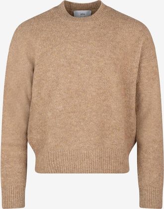Ami Rundhals-Pullover aus Wolle und Alpaka ami