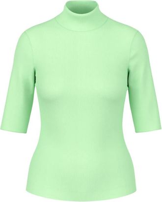 Marc Cain Basic Stretch Cotton Top - Dames - T-shirts - Groen - XL - Katoen - Tops