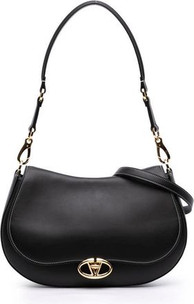 Valentino Pre-owned Valentino Medium Leather Ohval Flap Bag QM9BKOI9B4Z95BD3