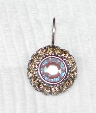 Mariana Womens Butter Pecan Earrings In Silver/ Pink