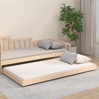 vidaXL Estructura De Cama Sin Colch&oacute;n Madera Maciza De Pino 100x200 Cm Vidaxl