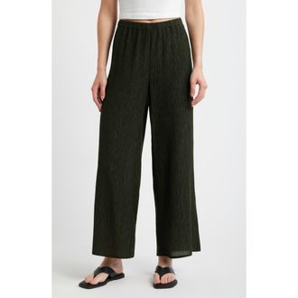 Eileen Fisher Ankle Wide Leg Pants in Seaweed at Nordstrom, Size Xx-Small