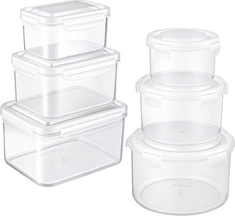Sorbus 6-Pack Round & Rectangle Stackable Food Storage Containers