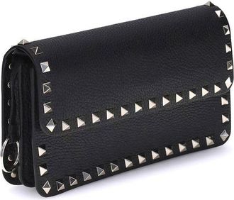 Valentino Garavani Womens Black Calf Leather Bos Taurus Wallet