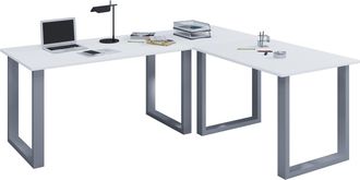 ebuy24 Vcm Vcm Escritorio De Madera Escritorio De Esquina Liso 190x190 L Forma Izquierda O Derecha Placa De Mesa De Trabajo 80 Cm De Profundidad Mesa De Orde