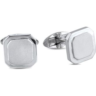 Delmar Mens Sterling Silver Square Cuff Links in White at Nordstrom Rack