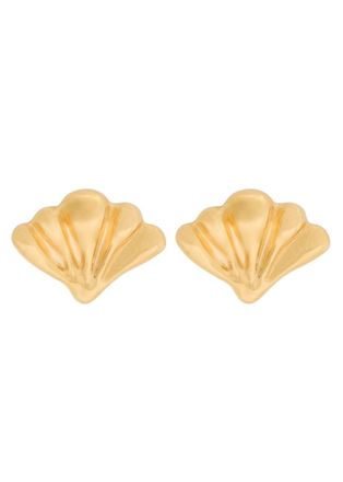 Chlo&eacute; The Chlo&eacute; Mirror Shell Earrings - Gold - One Size