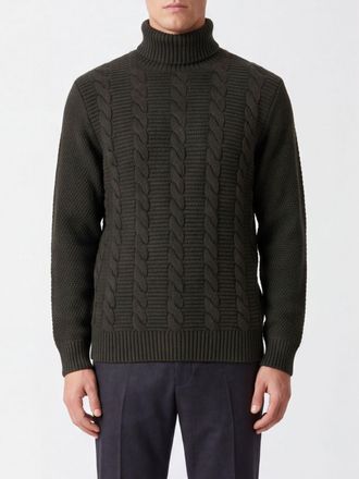 Barbour Dolcevita Staplecross in pura lana tricot con bordi a costine
