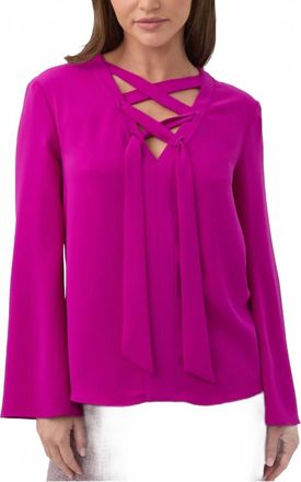 Trina Turk Picabella Blouse In Geranium