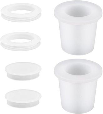 No Brand Juego De Anillos Para Sombrilla - 2 Piezas De Cono De Silicona Para Sombrilla - Estabilizador De Mesa - Fundas Para Orificios De 5 A 6,35 Cm - Para Ex