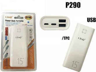 Trade Shop Trade Shop - Powerbank Batteria Portatile 15000mah 2 Uscite Usb Type-c Linq P290