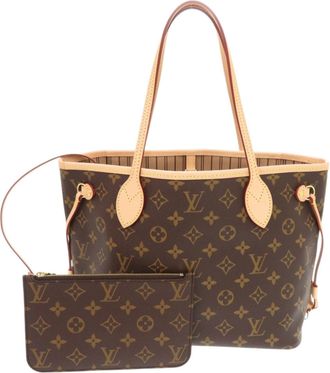 Louis Vuitton Brown Monogram Pouch Tote Bag (Pre-Owned)