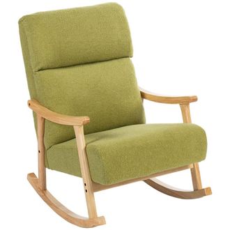 HOMCOM Silla mecedora 65x90x98 cm verde