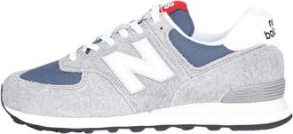New Balance Stijlvolle Sneakers met Rubberen Zool - Heren - Sneakers - Grijs - 45 1/2 EU - Leer - Schoenen