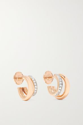 POMELLATO Orecchini A Cerchio In Oro Rosa 18 Carati Con Diamanti Together