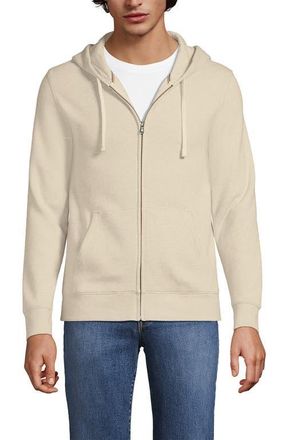 Lands End Serious Sweats Full Zip Hoodie in Flax Heather at Nordstrom, Size Xx-Large