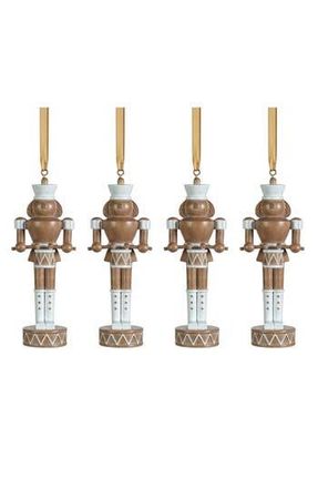 Zodax Gelsey Set of 4 Nutcracker Ornaments in Brown at Nordstrom Rack