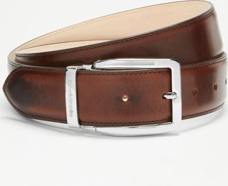 Russell & Bromley TANGO Mens Brown Leather Classic Buckle Belt