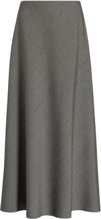 Alberta Ferretti Rok met herenkleding-ge&iuml;nspireerde tailoring - Dames - Maxi Rokken - Grijs - S - Rokken