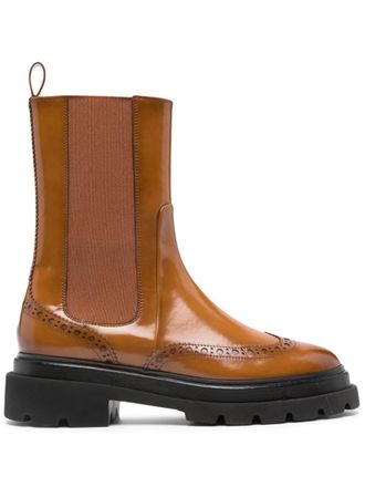 Santoni Stivali Chelsea in pelle - Marrone