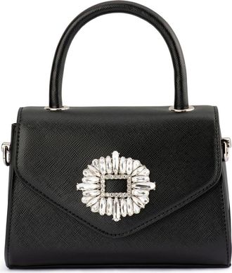 Olga Berg Alejandra Embellished Top Handle Bag in Black at Nordstrom Rack