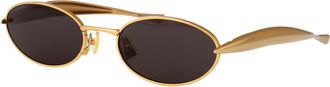Bottega Veneta Unisex Sunglasses Gold-Grey Metal Gold-Gold-Grey Gold/gold/grey