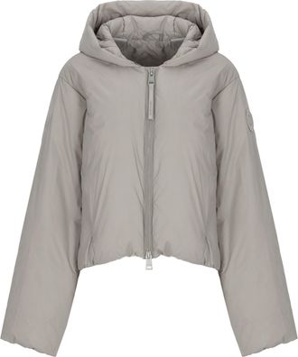 Canada Goose Cropped Grey Padded Jacket With Hood