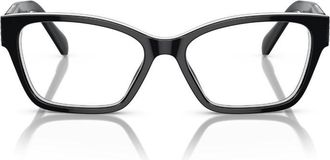 Swarovski Rectangle Full Rim Eyeglasses - Black