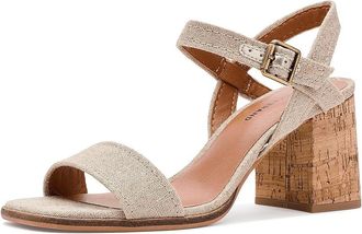 Lucky Brand Hallia Ankle Strap Sandals Womens Sandals Natural/Platino : 5.5 M, Leather