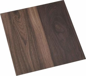 vidaXL Tablones De Suelo Autoadhesivos Marr&oacute;n Oscuro 30,5 X 30,5 Cm Vidaxl