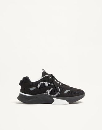 Valentino Garavani Demivee trainer in mesh fabric with suede inserts