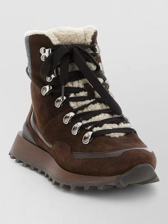 Brunello Cucinelli suede lace-up ankle boots