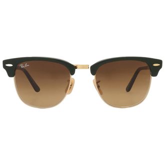 Ray-Ban Ray Ban Clubmaster Folding Brown Gradient Square Unisex Sunglasses RB2176 136885 51