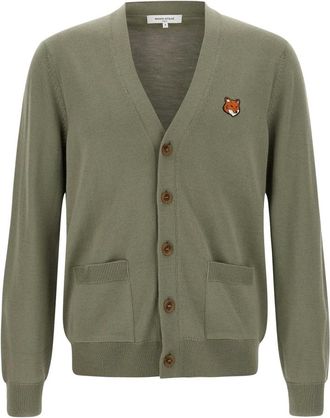 Maison Kitsuné Heren, Truien, Groen, Maat: XL Wol