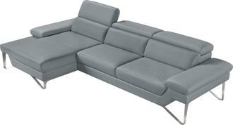 Egoitaliano Ecksofa »Princess, elegantes Designsofa mit erstklassigem Sitzkomfort, L-Form« mit Recamiere, inkl. Kopfteilverstellung, edle Designmetallfüsse