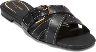 Cole Haan Velma Slide Sandal in Black Leather at Nordstrom, Size 9.5