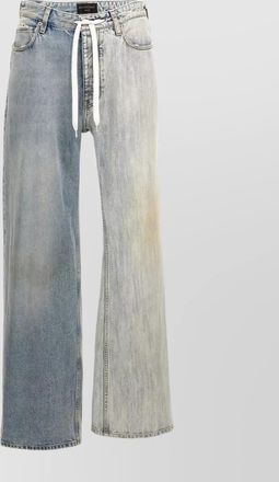 Balenciaga half and half denim trousers