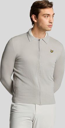 Lyle & Scott Golf Lichtgewicht Gehaakte Cardigan - Grijs