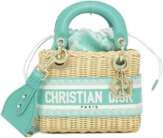 Dior Pre-owned Dioriviera Lady Wicker Canvas Bag - Pre-owned - Mujer - Azul - ONE SIZE