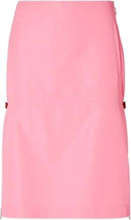 Fendi Midi Skirts, female, Pink, Size: 2XS Zip-detail Midi Skirt