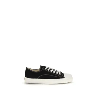 Moschino Black Cotton Low Top Mens Sneakers