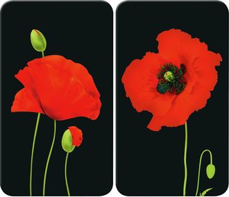 WENKO Herdabdeckplatte Universal Mohn Wenko