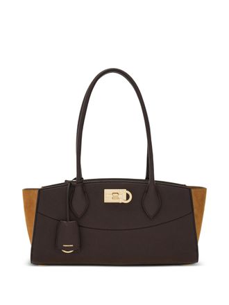 Ferragamo ST Soft EW Smooth Calf Leather Shoulder Bag