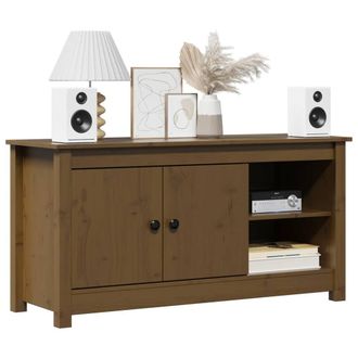 Berkfield Home TV Cabinet Honey Brown 103x36.5x52 cm Solid Wood Pine