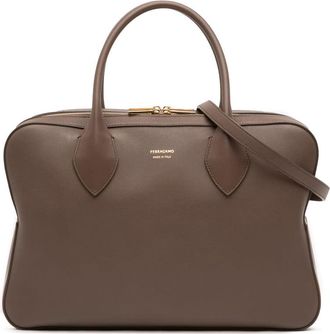Ferragamo Pre-owned Ferragamo Leather Stella Triple Zip Satchel Ladies 52TGSKCYZ842Y5TN